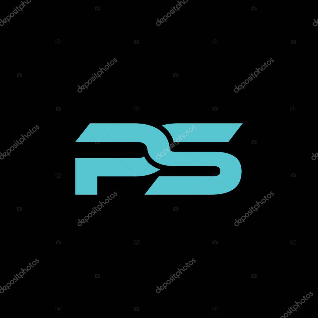 Initial letter PS logo vector designs