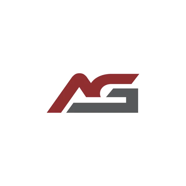 Logotipo inicial AG negrita plantilla de vector — Archivo Imágenes Vectoriales