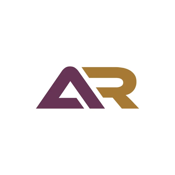 Modelo de vetor em negrito do logotipo AR inicial —  Vetores de Stock