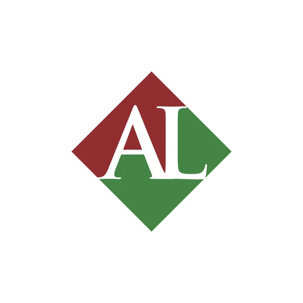 Projeto inicial do vetor do logotipo do losango AL —  Vetores de Stock