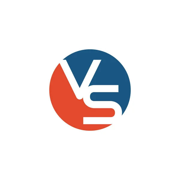 Ursprunglig Vs logotyp vektor mall — Stock vektor