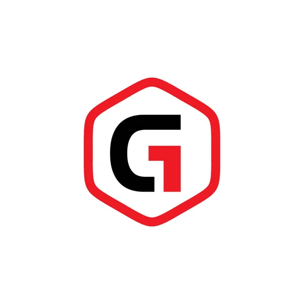 Initiale g Sechseck-Logo-Vektorvorlage — Stockvektor