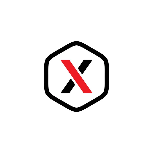 Initial X hexagon logo vector template — Stock Vector