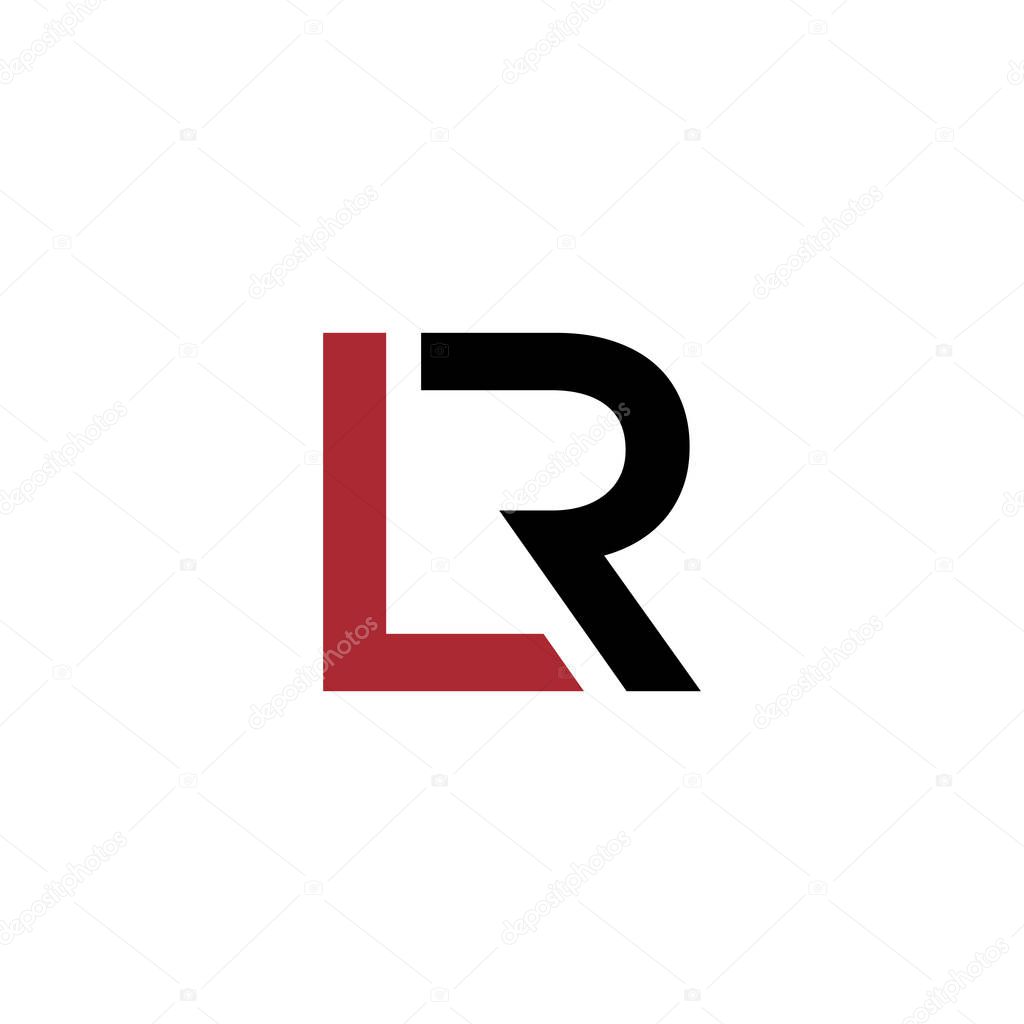 initial LR logo vector design