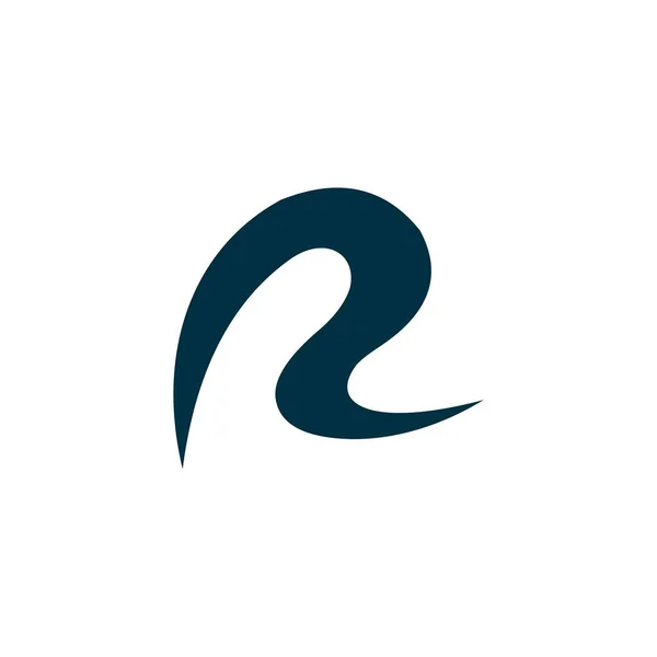 R Carta Logo Vector Plantilla — Archivo Imágenes Vectoriales