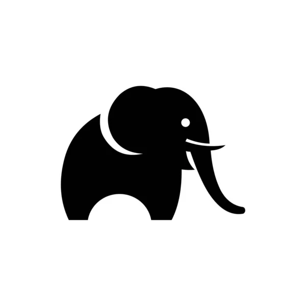 Elephant stylized logo silhouette — 스톡 벡터
