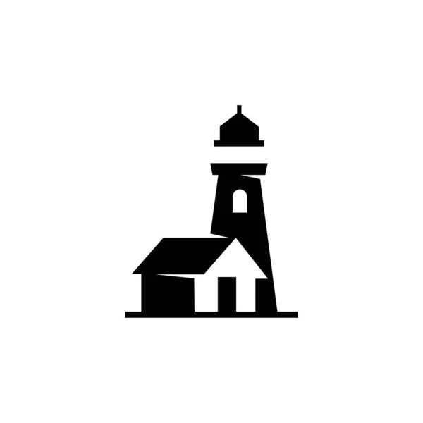 Deniz feneri ikonu. Ağ için deniz feneri vektör simgesinin basit illüstrasyonu — Stok Vektör