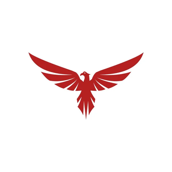 Falcon Eagle Bird Logo Plantilla icono de vector — Archivo Imágenes Vectoriales