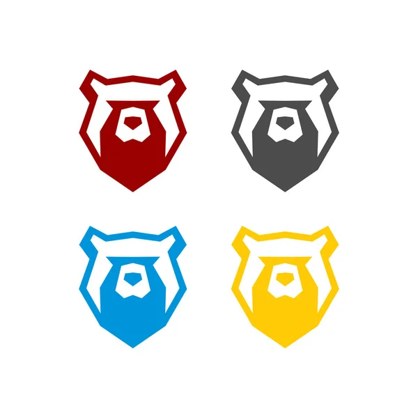 Kopf Bär Tier Logo Vektor Vorlage — Stockvektor