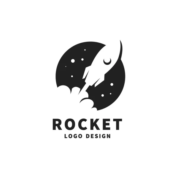 Raket lancering logo vector template — Stockvector