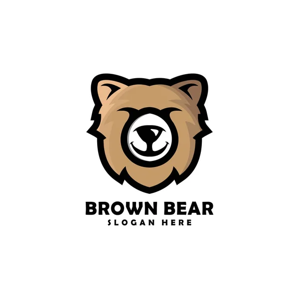 Projekt wektora logo maskotki niedźwiedzia — Wektor stockowy