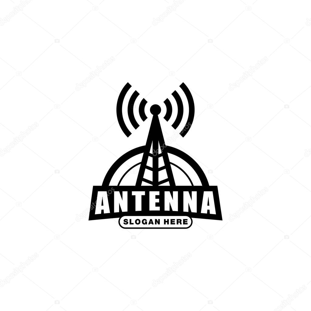 Vector illustration radio antenna wireless