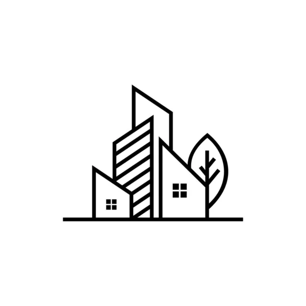 Home Building Logo Plantilla Vector — Vector de stock