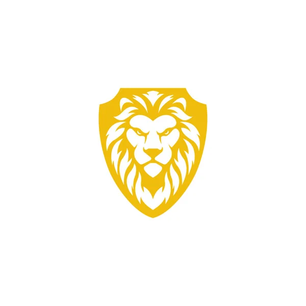 Diseño Del Vector Del Logotipo Del Escudo León — Archivo Imágenes Vectoriales