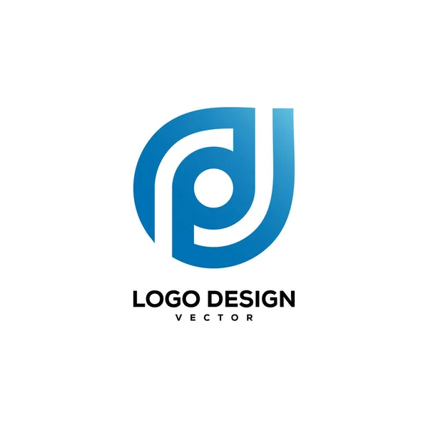 Lettre Résumé Modèle Conception Logo Minimal — Image vectorielle