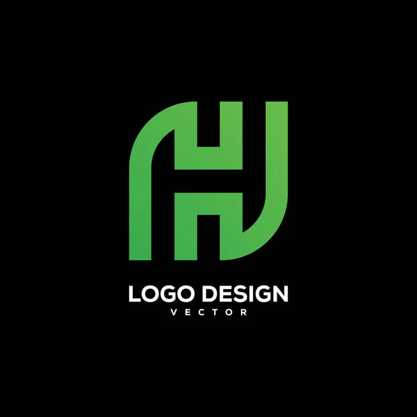 Vetor Inicial Projeto Logotipo —  Vetores de Stock