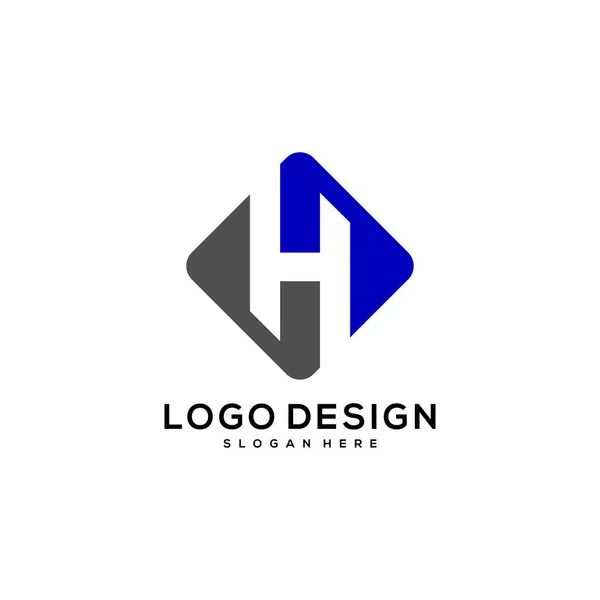 Vetor Inicial Projeto Logotipo — Vetor de Stock