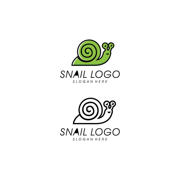 Modelo Design Vetor Logotipo Animal Caracol — Vetor de Stock