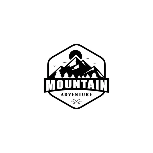 Logotipo Montanha Emblema Design Vetor — Vetor de Stock