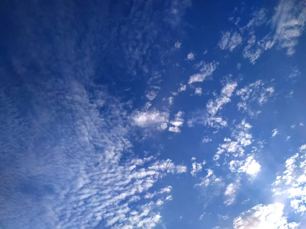 Beautiful Summer Panoramic View Cloudscape Blue Sky — Stock Photo, Image