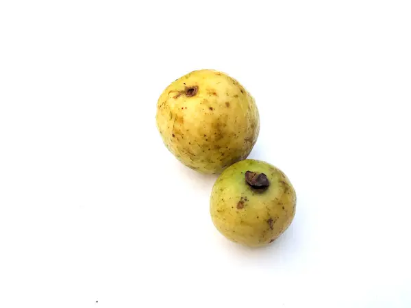 Friss Édességek Egészséges Guava Gyümölcs Elszigetelt Fehér Alapon — Stock Fotó