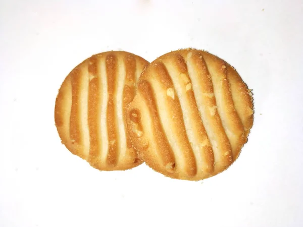 Травне Ціле Пшеничне Печиво Ізольоване Білому Фоні — стокове фото