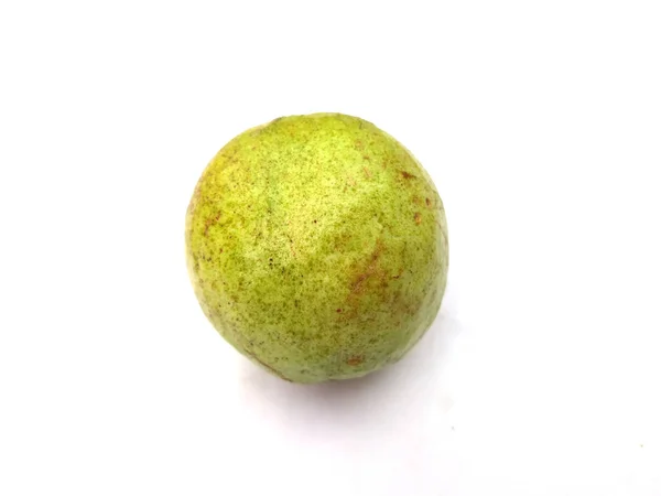 Fresh Green Sweet Guava Isolated White Background — ストック写真