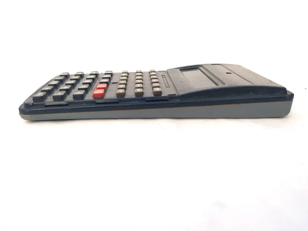 白い背景に分離された黒科学計算用電卓 — ストック写真