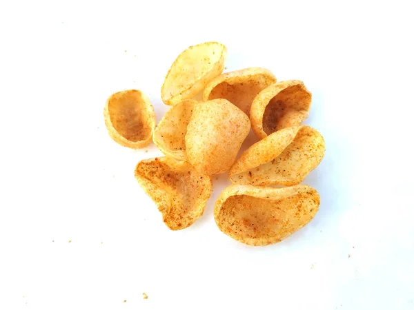 Etwas Gelbes Essbares Essen Isoliert Auf Weißem Hintergrund — Stockfoto