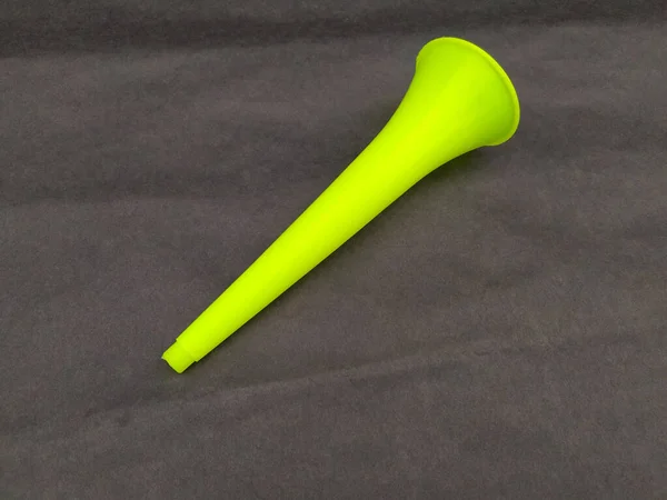 Üres Vuvuzela Stadion Műanyag Szarv Fan Vuvuzela Trombita Elszigetelt Zökkenőmentes — Stock Fotó