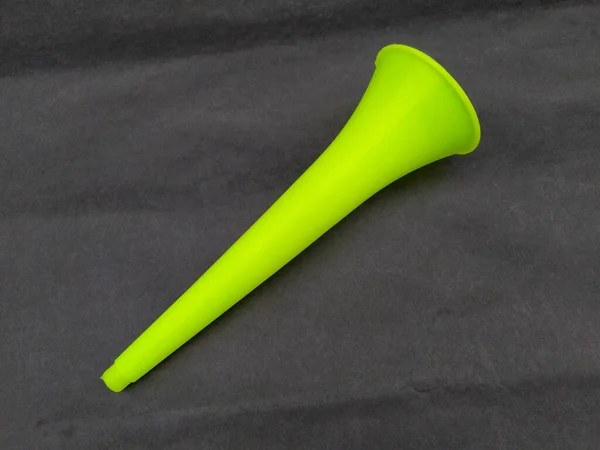 Üres Vuvuzela Stadion Műanyag Szarv Fan Vuvuzela Trombita Elszigetelt Zökkenőmentes — Stock Fotó