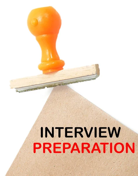 INTERVIEW PREPARATION stamps text — Stock Photo, Image