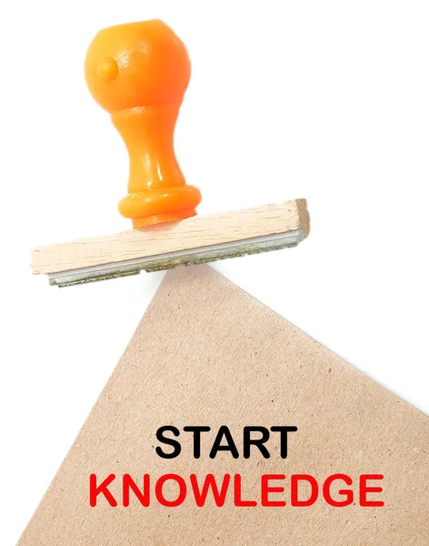 START KNOWLEDGE stamps text — Stock Photo, Image