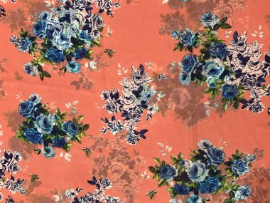 batik arka plan üzerinde güzel renkli çiçekler