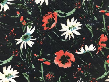 batik arka plan üzerinde güzel renkli çiçekler 