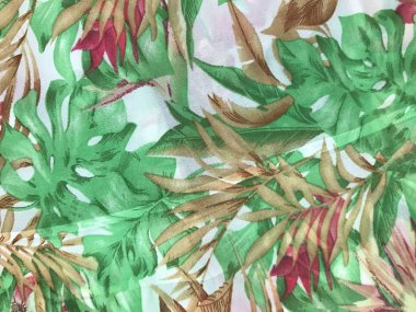 batik arka plan üzerinde güzel renkli çiçekler 