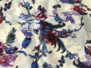 Batik fablic güzel desen çiçekler