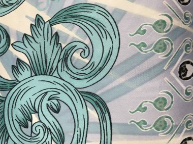 batik arka plan üzerinde güzel renkli çiçekler