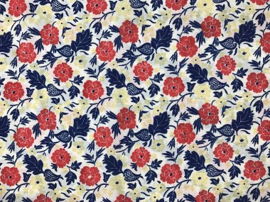 Batik fablic güzel desen çiçekler