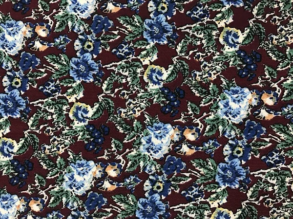 Beau motif fleurs sur batik fablic — Photo