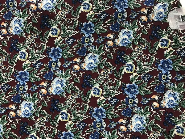 Piękny Wzór Kwiaty Batik Fablic — Zdjęcie stockowe