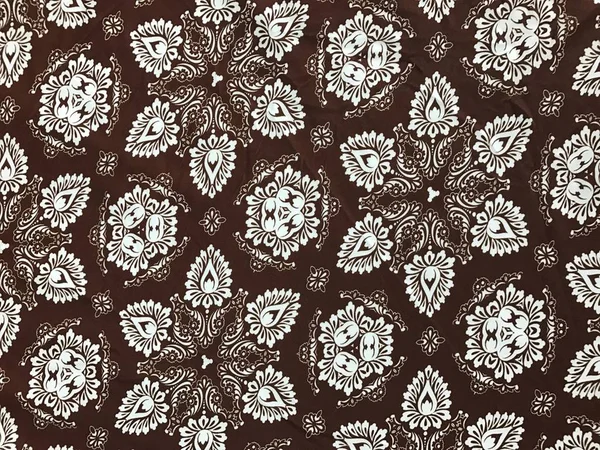 Vackert Mönster Blommor Batik Fablic — Stockfoto