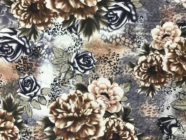 Beautiful pattern flowers on batik fablic