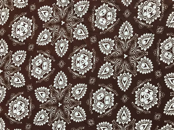 Prachtig Patroon Bloemen Batik Fablic — Stockfoto