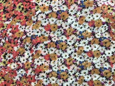 batik arka plan üzerinde güzel renkli çiçekler 