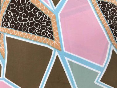 batik arka plan üzerinde güzel renkli çiçekler 