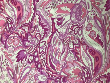 batik arka plan üzerinde güzel renkli çiçekler 