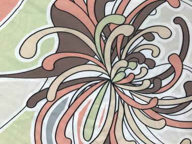 batik arka plan üzerinde güzel renkli çiçekler 