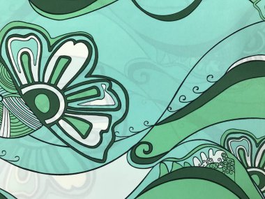 batik arka plan üzerinde güzel renkli çiçekler 