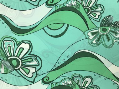 batik arka plan üzerinde güzel renkli çiçekler 